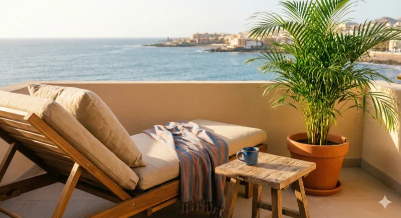 Apartment mit Meerblick auf den Kanaren, bereit zur Vermietung