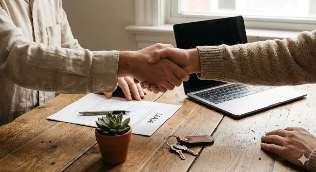 Propietario comparando opciones de gestión inmobiliaria en Canarias