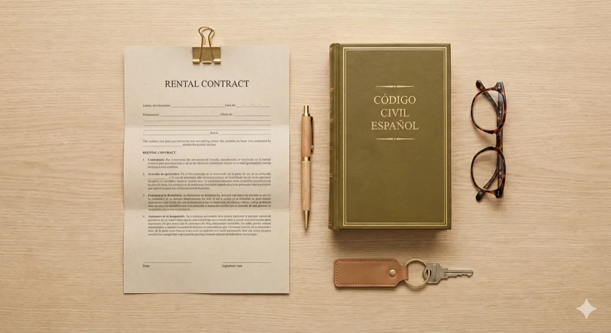 Contrat de location sur un bureau avec des cles de logement